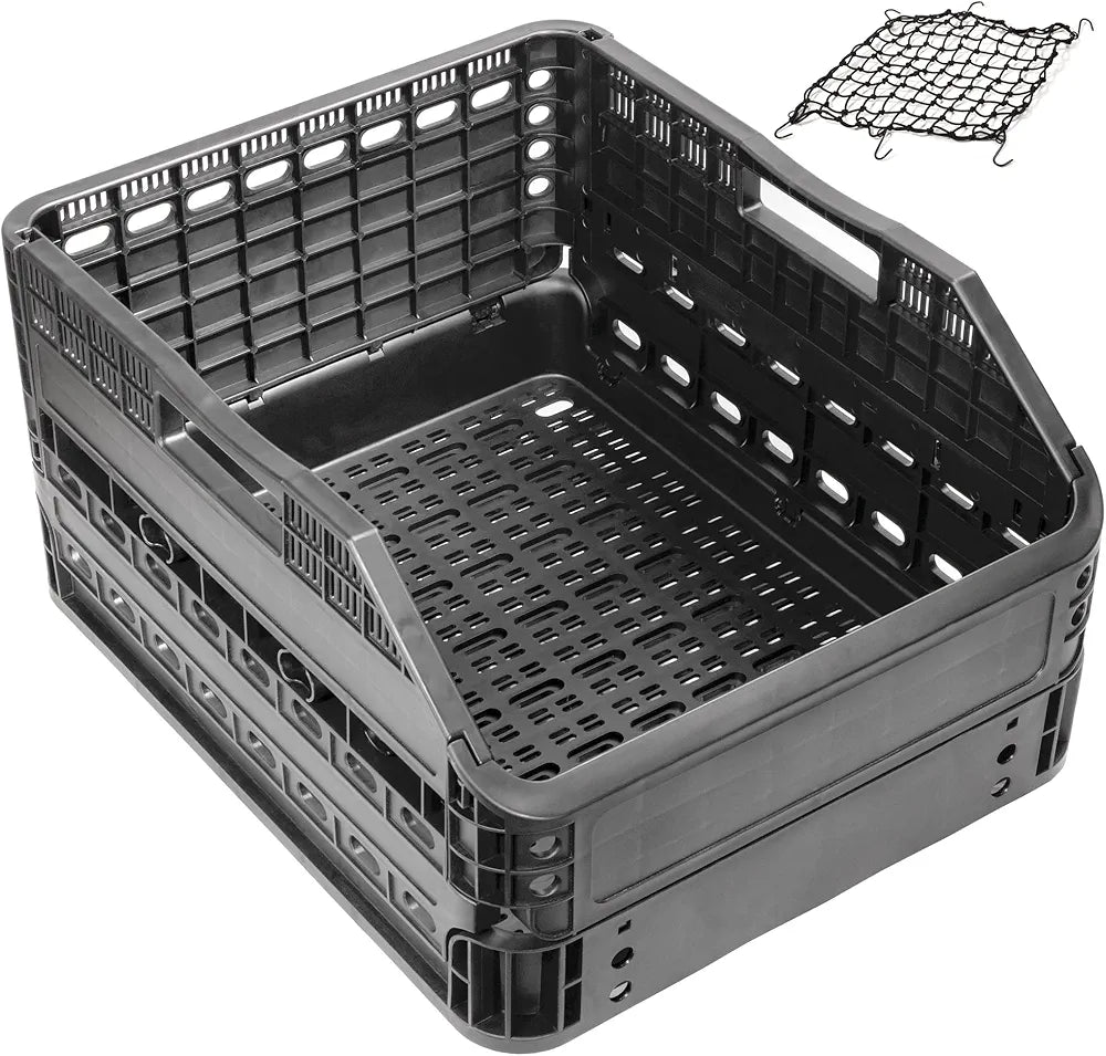 Rear folding cargo basket